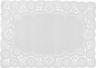 Lecka zbukuruese për tavolinë Decorative Napkins, 28x20cm, 12 copa, të bardha