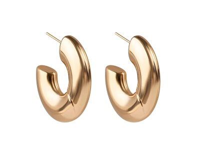 Vathë hoop Marc Malone Drift MCE250344G, çelik i veshur me ari, diametër 3.1 cm, ngjyrë ari