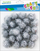 Toptha dekorativë Craft with Fun Pom Poms, me shkëlqim, të bardhë