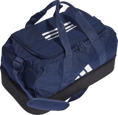 Çantë sportive Adidas Tiro Duffel Bag BC S IB8649, e vogël, material poliester, blu navy