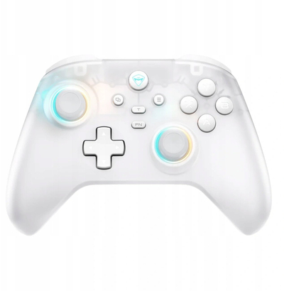 Gamepad wireless Machenike G3 V2, 2.4G, me LED, i bardhë