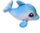 Lodër pelushi Deef Dolphin, maskot e butë, 20 cm, jeshile
