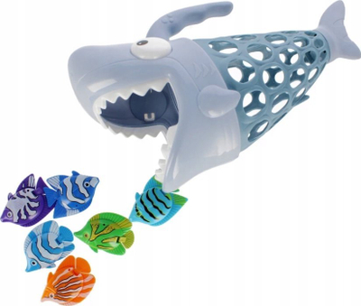 Lojë me uj Game Fishes Shark 532273 Mega Creative, set me 6 peshq për banjo, me bojra të ndryshme