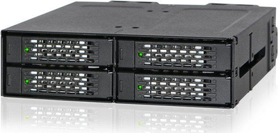 Kasetë disqesh Icy Dock MB699VP-B, 4x SSD NVMe U.2, 5.25", e zezë
