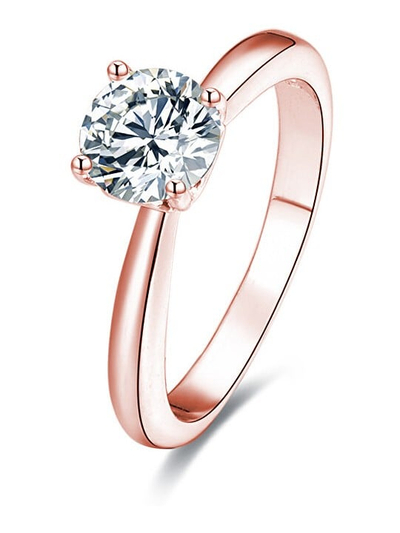 Unazë grash Benet AGG201, argjend i veshur me ar rozë, kristal, diametër 52 mm