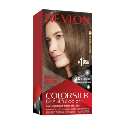 Ngjyrë për flokë Revlon, 40 Medium Ash Brown, 59.1 ml