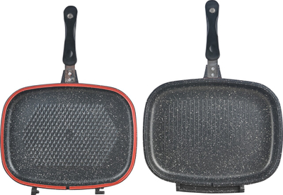 Tigan grill Heinner Easy Cook, 32x24x7.5 cm, alumini i derdhur, gri