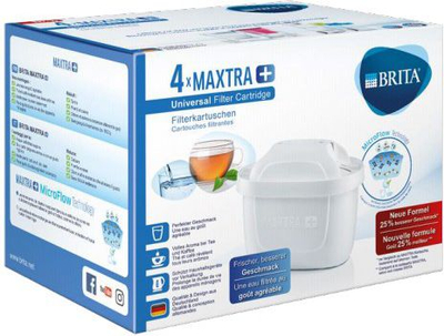 Filtër uji Brita Maxtra+, 4 copë, të bardhë
