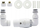 Set valvul termostatike radiator VARIO TERM Vision Right, aksiale, për tuba alu pex 16mm, e bardhë