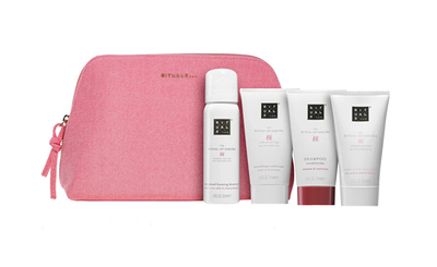 Set për femra Rituals The Rituals of Sakura Hair and Body Care, shampo për flokë 70 ml + balsam për flokë 70 ml + xhel dushi 50 ml + krem për trup 70 ml