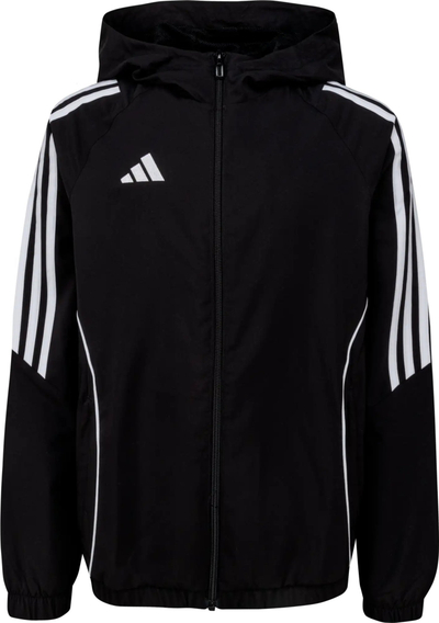 Xhaketë sportive për kalamaj Adidas Tiro 24 Jr IM8798, poliester i riciklum, me kapuç, blu e kaltër