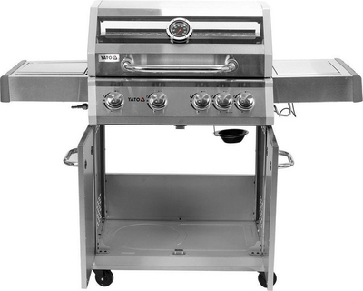 Grill me gaz për kopsht Yato YG-20014, 70x42 cm, argjendtë