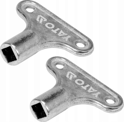 Çelës për ajrosje radiatori, 5 mm, set 2 copë, argjendtë