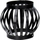 Shandan dekorativ ART DECO Africa G IALC-3, metal, për qirinj tealight, i zi