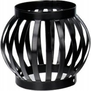 Shandan dekorativ ART DECO Africa G IALC-3, metal, për qirinj tealight, i zi