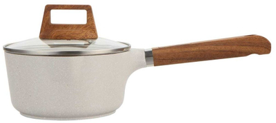 Tigan me kapak Bergner Naturally BG-30635-CR, 16cm, sipërfaqe jo ngjitëse, ngjyrë krem