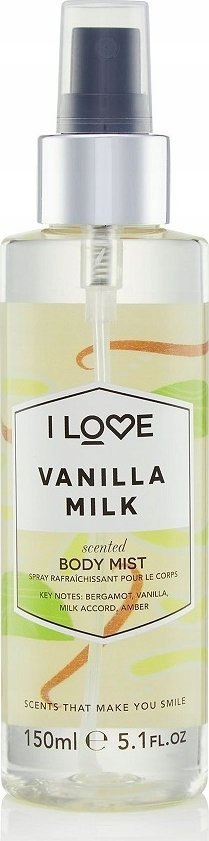 Sprej trupi I Love Cosmetics Vanilla Milk, 150ml, për gra