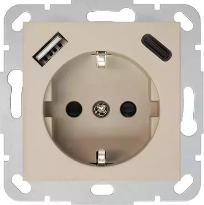 Prizë modulare Liregus SOCKET IUK-3-01, 3 module, 4A, e bardhë