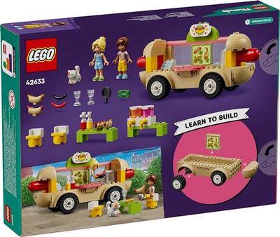 Lodër ndërtimi LEGO Friends Hot Dog Food Truck 42633, 100 pjesë, 4+, shumëngjyrëshe
