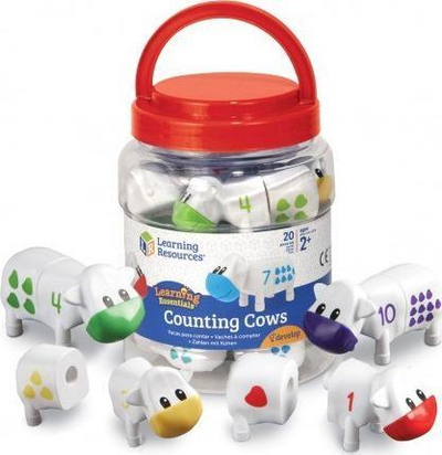 Lodër edukative Learning Resources Snap n Learn Counting Cows, set me 10 lopë, për kalamaj 2+ vjeç, me ngjyra nga të gjitha