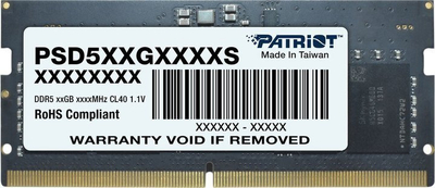 RAM për laptop Patriot Signature PSD516G560081S, DDR5, 16GB, 5600MHz