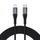 Kabllo USB Choetech IP0039, USB C me Lightning, 1.2m, e zezë