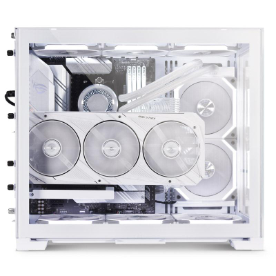 Kasa PC Lian Li O11 Dynamic Mini Snow Edition, ATX Micro ATX Mini ITX, xham i temperuar, e bardhë