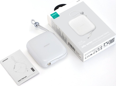 Powerbank Joyroom Jelly Series JR-L003, 10000mAh, 22.5W, me kabllo Lightning, i bardhë