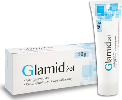 Xhel për lëkurë me akne Glamid, 50g