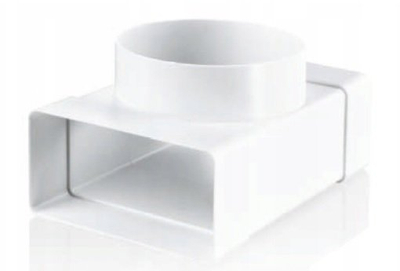 Lidhëse T ventilimi Vents KP55-6KO, 110 x 55 mm, e bardhë