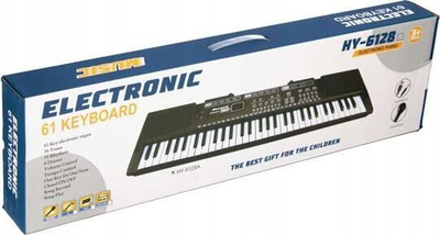 Tastierë elektronike MEGA CREATIVE HY-6128, 61 taste, me mikrofon, e zezë