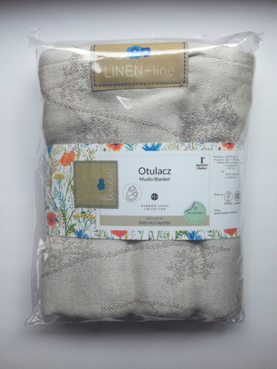 Bezbje për foshnje Texpol Bamboo Linen Jacquard 90473, 120x120 cm, shumëfunksionale, Wild Dill