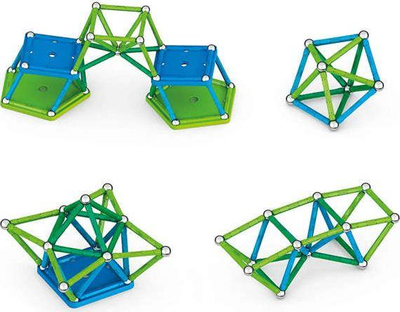 Blloqe magnetike për fëmijë Geomag Classic Recycled, 60 pjesë