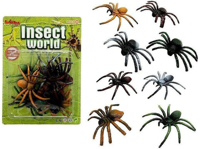Set lodrash Adar Insect World, figurina merimangash plastike, 7.5 cm, shumëngjyrëshe