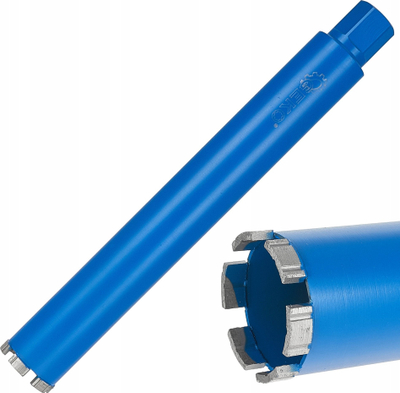 Kurorë diamanti Geko për shpues, 62 x 450 mm, 1 1/4", e thatë dhe e lagur