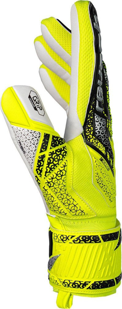 Doreza portieri Reusch Attrakt Grip M 5570815, Negative Cut, fushë natyrale, të verdha e të zeza
