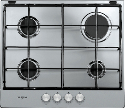 Pianurë me gaz Whirlpool TGML 650 IX, 4 djegës, çelik inox, argjendtë