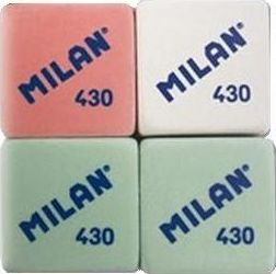 Gomë Milan 430 Classic, për laps, e bardhë