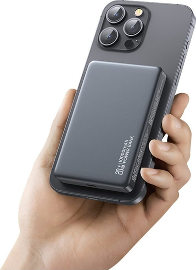 Power bank Usams CY Series CD242, 10000mAh, безжично магнетно полнење 20W, црна