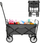 Karrocë palosëse kopshti Carruzzo Folding Garden Wagon Cart, kapacitet 70 kg, metal dhe poliester, gri
