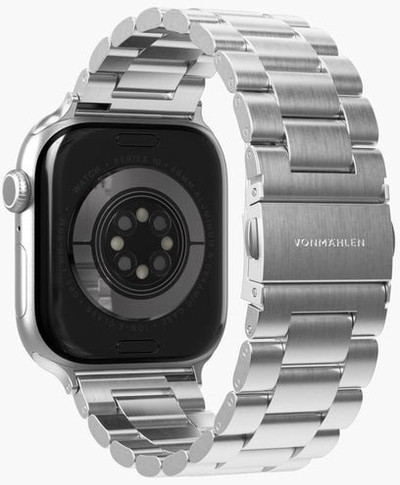 Rrip ore inteligjente Vonmählen Link Bracelet 2, për Apple Watch 44 45 46 49 mm, i argjendtë
