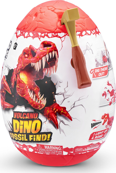 Set lodër Robo Alive Volcano Dino Fossil Find, dino me drita, me tinguj, shumëngjyrësh