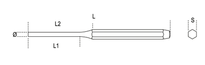Dorezë cilindrike Beta Tools 000310002, 2mm
