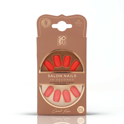 Thonjë artificialë SOSU Cosmetics, të kuq