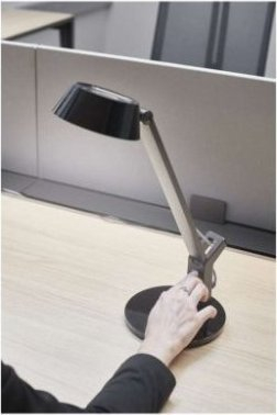 Lampë tavoline EMOS SIMON, LED, krah i lëvizshëm, e zezë