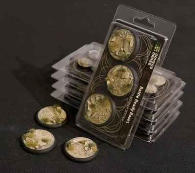 Bazë dekorative për miniatura Gamers Grass RoundLip Arid Steppe, 50 mm, set 3 copë