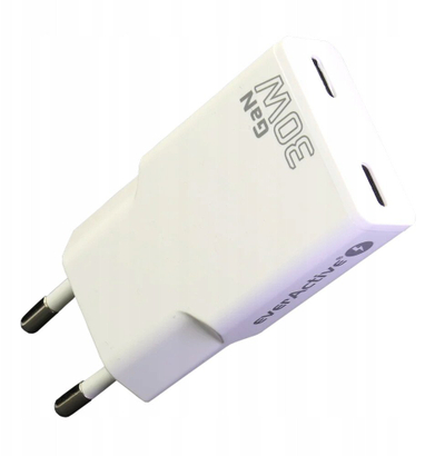 Karikues muri Everactive 30W, 2x USB C, i bardhë