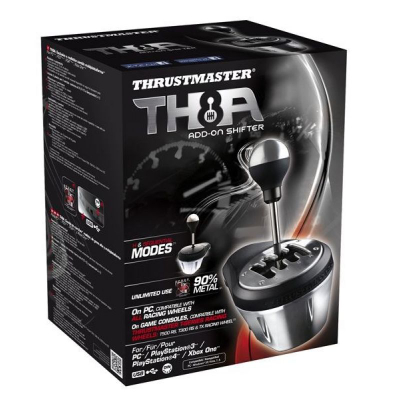 Marsh manual për lojra makinash Thrustmaster TH8A, për PC, PlayStation edhe Xbox, USB, i zi metal
