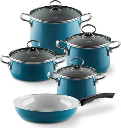 Set tenxheresh Riess Nouvelle, 5 copë, aquamarine