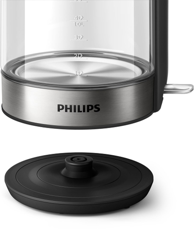 Cajnik elektrik Philips HD9339/80, 1.7L, xhami inoks, argjendtë